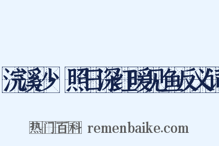 浣溪沙·照日深红暖见鱼反义词是什么意思的图片